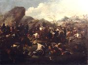 Francesco Maria Raineri Battle among Christians and Turks France oil painting artist